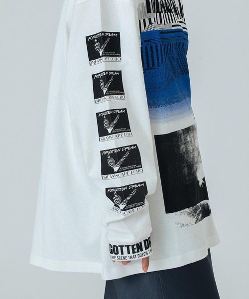 tシャツ (OKIRAKU×ROSEBUD) GRAPHIC LONG SLEEVE TEE レディース OKIRAKU×ROSEBUD) GRAPHIC LONG SLEEVE TEE（Tシャツ/カットソー