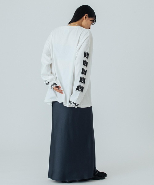 OKIRAKU（オキラク）の「(OKIRAKU×ROSEBUD) GRAPHIC LONG SLEEVE TEE（Tシャツ/カットソー・レディース・ホワイト/ブラック・ONE SIZE）」の20枚目の写真