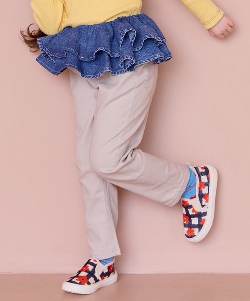 Life Support Products（ライフサポートプロダクツ）の「ツイルFRIENDSパンツ（チノパンツ・キッズ・マスタード/モスグリーン/チャコール/ラベンダー/オフホワイト・140/130/95/90/80/150/120/110/100）」の2枚目の写真