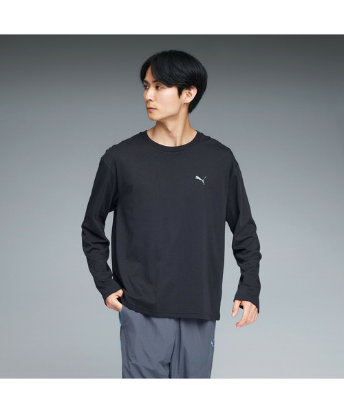 PUMA(プーマ)の「PUMA プーマ メンズ ESS MX リラックスド キャット 長袖 Tシャツ(Tシャツ/カットソー・メンズ・ホワイト/ブルー/ブラック/ブラウン系その他・LARGE/MEDIUM/SMALL/X-LARGE/XX-LARGE)」の2枚目の写真