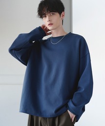 青い長袖カットソー Printstar Tシャツ 長袖 メンズ レディース 無地 7.4オンス