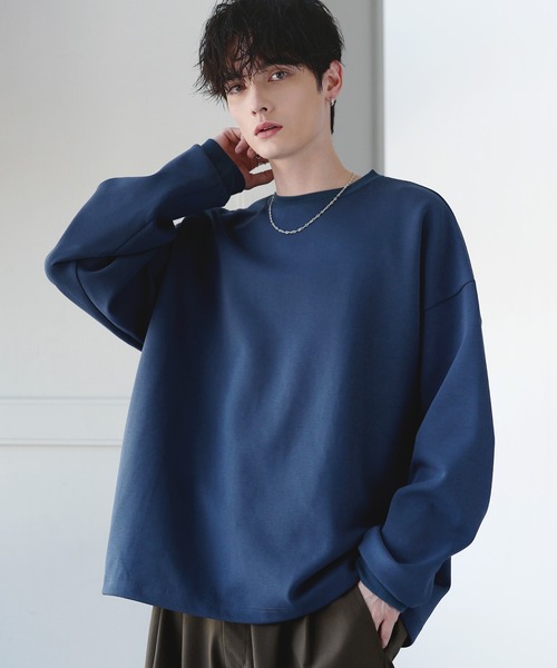 ETELIO（エテリオ）の「コットンポンチ/ヴィンテージ加工ピグメントロングTシャツ【ドローコード付き】（Tシャツ/カットソー・メンズ・ホワイト/チャコール/グレー系/ブラック系2/ブラウン/ワイン/ブルーグリーン/ブラック・M/S/XL/L/XS）」の7枚目の写真