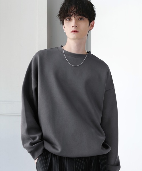 ETELIO（エテリオ）の「コットンポンチ/ヴィンテージ加工ピグメントロングTシャツ【ドローコード付き】（Tシャツ/カットソー・メンズ・ホワイト/チャコール/グレー系/ブラック系2/ブラウン/ワイン/ブルーグリーン/ブラック・M/S/XL/L/XS）」の4枚目の写真