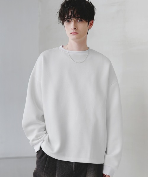 ETELIO（エテリオ）の「コットンポンチ/ヴィンテージ加工ピグメントロングTシャツ【ドローコード付き】（Tシャツ/カットソー・メンズ・ホワイト/チャコール/グレー系/ブラック系2/ブラウン/ワイン/ブルーグリーン/ブラック・M/S/XL/L/XS）」の9枚目の写真