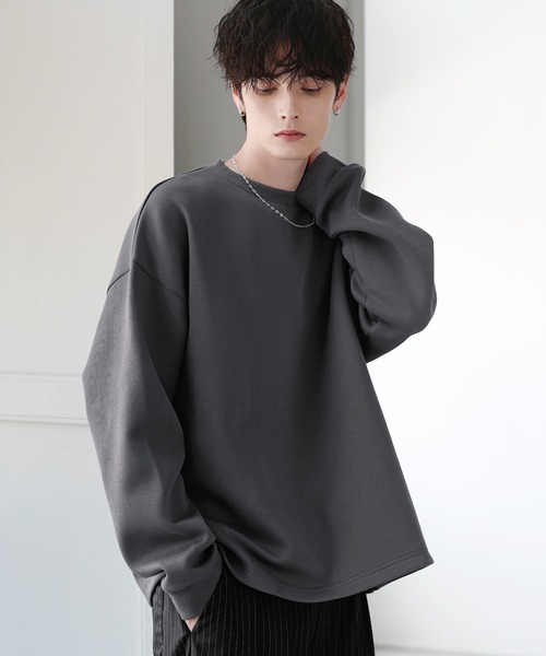 ETELIO（エテリオ）の「コットンポンチ/ヴィンテージ加工ピグメントロングTシャツ【ドローコード付き】（Tシャツ/カットソー・メンズ・ホワイト/チャコール/グレー系/ブラック系2/ブラウン/ワイン/ブルーグリーン/ブラック・M/S/XL/L/XS）」の11枚目の写真