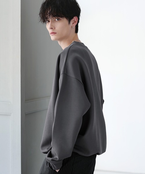 ETELIO（エテリオ）の「コットンポンチ/ヴィンテージ加工ピグメントロングTシャツ【ドローコード付き】（Tシャツ/カットソー・メンズ・ホワイト/チャコール/グレー系/ブラック系2/ブラウン/ワイン/ブルーグリーン/ブラック・M/S/XL/L/XS）」の12枚目の写真