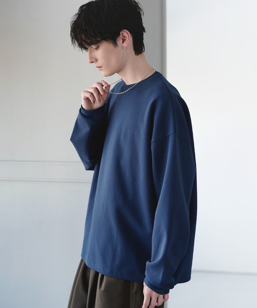 ETELIO（エテリオ）の「コットンポンチ/ヴィンテージ加工ピグメントロングTシャツ【ドローコード付き】（Tシャツ/カットソー・メンズ・ホワイト/チャコール/グレー系/ブラック系2/ブラウン/ワイン/ブルーグリーン/ブラック・M/S/XL/L/XS）」の15枚目の写真