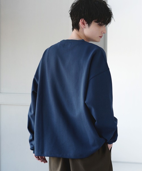 ETELIO（エテリオ）の「コットンポンチ/ヴィンテージ加工ピグメントロングTシャツ【ドローコード付き】（Tシャツ/カットソー・メンズ・ホワイト/チャコール/グレー系/ブラック系2/ブラウン/ワイン/ブルーグリーン/ブラック・M/S/XL/L/XS）」の17枚目の写真