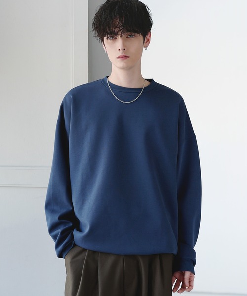 ETELIO（エテリオ）の「コットンポンチ/ヴィンテージ加工ピグメントロングTシャツ【ドローコード付き】（Tシャツ/カットソー・メンズ・ホワイト/チャコール/グレー系/ブラック系2/ブラウン/ワイン/ブルーグリーン/ブラック・M/S/XL/L/XS）」の20枚目の写真