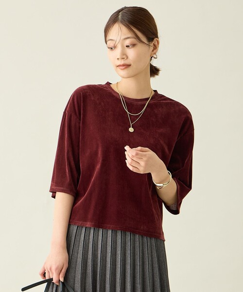 ANY(エニィ)の「チュールフロッキープルオーバー(Tシャツ/カットソー・レディース・グレー系/ワイン系/アイボリー系・F)」の11枚目の写真