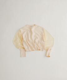 sheer sleeve knit
