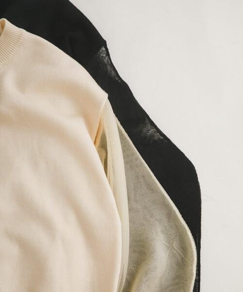LAATO(ラート)の「sheer sleeve knit(ニット/セーター・レディース・オフホワイト/ブラック・FREE)」の12枚目の写真
