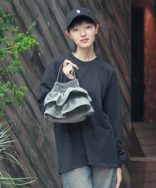 Lee(リー)の「【Lee/リー】モコモコフリル2WAYバッグ(ショルダーバッグ・レディース・ブラック/ボルドー/杢グレー・FREE)」の19枚目の写真