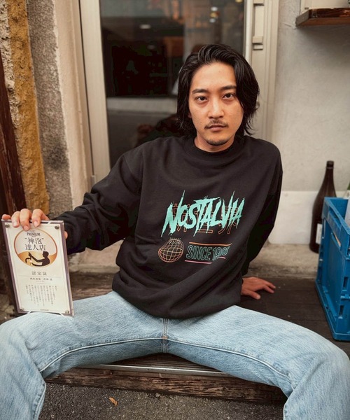 NOSTALVIA(ノスタルヴィア)の「NOSTALVIA ノスタルヴィア THE SHINSEKAI / ザ・シンセカイ 裏毛 スウェット プルオーバー(スウェット・メンズ・杢グレー/ブラック/ホワイト・SMALL/MEDIUM/LARGE/X-LARGE)」の22枚目の写真