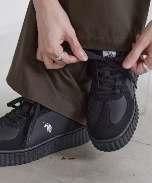 U.S. POLO ASSN.(ユーエスポロアッスン)の「U.S. POLO ASSN. 厚底切替スニーカー(スニーカー・メンズ・ホワイト/ブラック・25.5cm/25cm/27cm/26.5cm/26cm)」の11枚目の写真