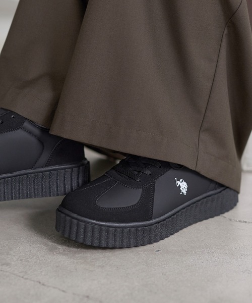 U.S. POLO ASSN.(ユーエスポロアッスン)の「U.S. POLO ASSN. 厚底切替スニーカー(スニーカー・メンズ・ホワイト/ブラック・25.5cm/25cm/27cm/26.5cm/26cm)」の12枚目の写真