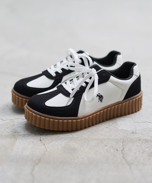 U.S. POLO ASSN.(ユーエスポロアッスン)の「U.S. POLO ASSN. 厚底切替スニーカー(スニーカー・メンズ・ホワイト/ブラック・25.5cm/25cm/27cm/26.5cm/26cm)」の18枚目の写真