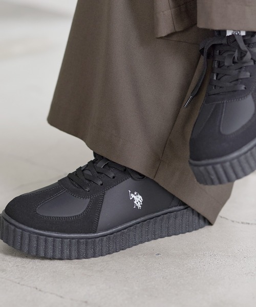U.S. POLO ASSN.(ユーエスポロアッスン)の「U.S. POLO ASSN. 厚底切替スニーカー(スニーカー・メンズ・ホワイト/ブラック・25.5cm/25cm/27cm/26.5cm/26cm)」の10枚目の写真