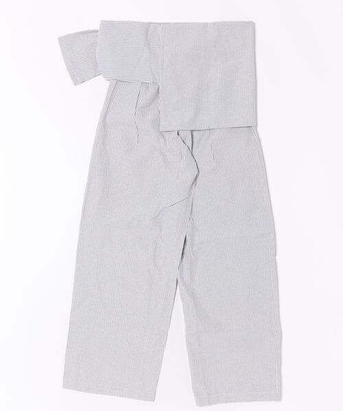 Uenui（ウニュイ）の「waist ribbon wide pants（その他パンツ・レディース・グレー/ライトブルー・FREE）」の3枚目の写真