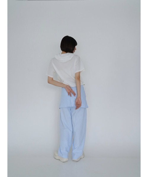 Uenui（ウニュイ）の「waist ribbon wide pants（その他パンツ・レディース・グレー/ライトブルー・FREE）」の12枚目の写真