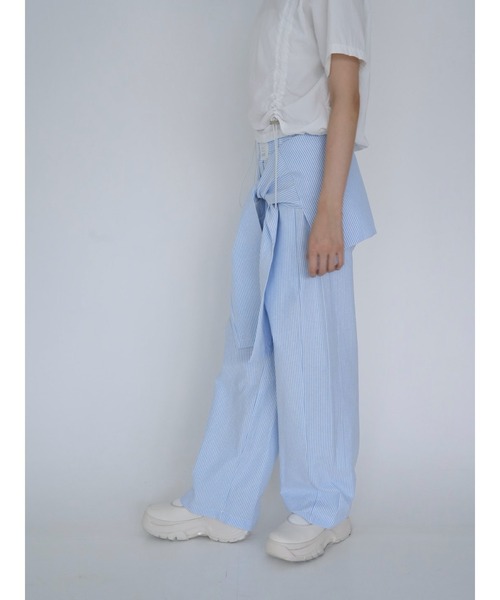Uenui（ウニュイ）の「waist ribbon wide pants（その他パンツ・レディース・グレー/ライトブルー・FREE）」の17枚目の写真