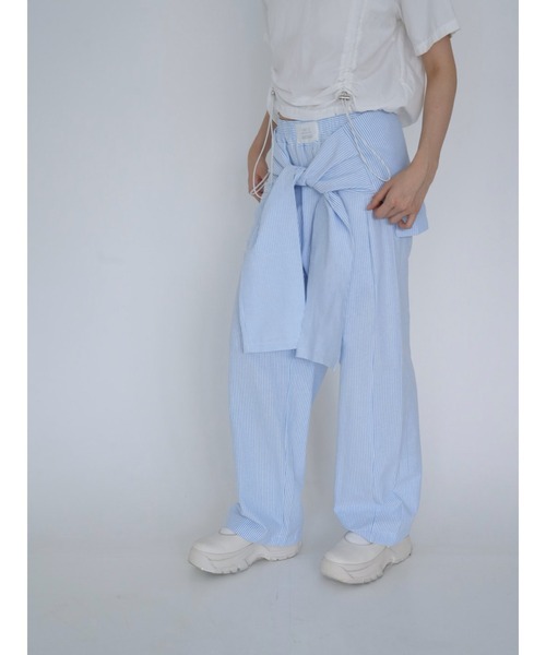 Uenui（ウニュイ）の「waist ribbon wide pants（その他パンツ・レディース・グレー/ライトブルー・FREE）」の19枚目の写真