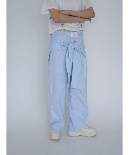 Uenui（ウニュイ）の「waist ribbon wide pants（その他パンツ・レディース・グレー/ライトブルー・FREE）」の22枚目の写真