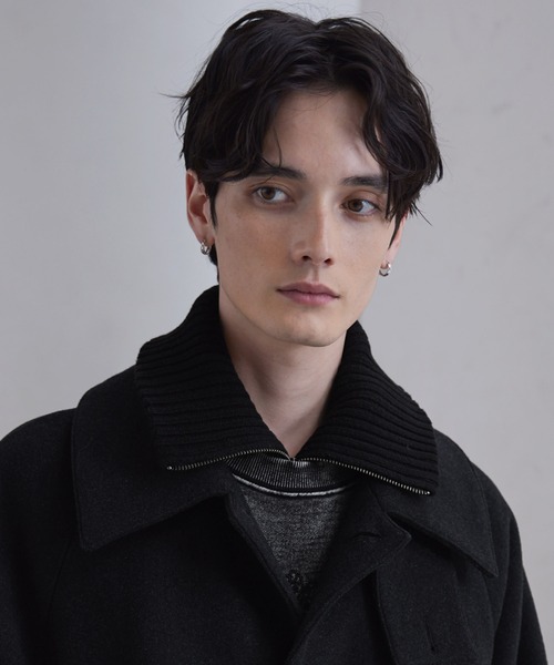 CLEL（クレイル）の「【CLEL】Double-Zip Wool Neck Warmer / ダブルジップ ウールネックウォーマー（マフラー・メンズ・グレー/チャコールグレー/ブラック・FREE）」の16枚目の写真