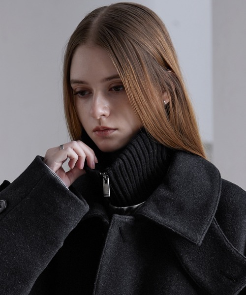 CLEL】Double-Zip Wool Neck Warmer / ダブルジップ ウールネック