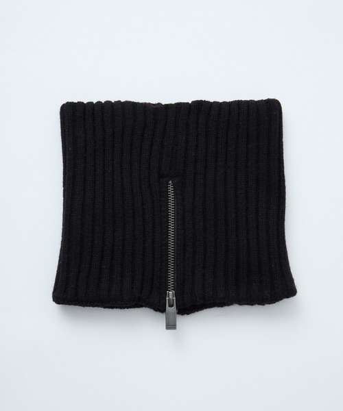 CLEL（クレイル）の「【CLEL】Double-Zip Wool Neck Warmer / ダブルジップ ウールネックウォーマー（マフラー・メンズ・グレー/チャコールグレー/ブラック・FREE）」の4枚目の写真