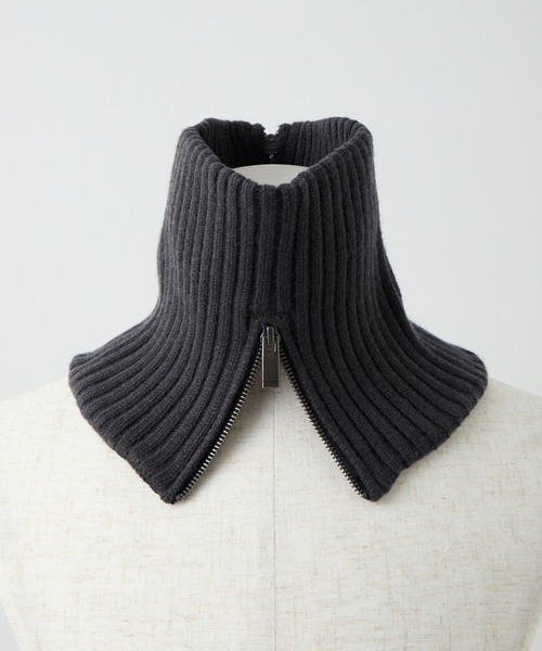 Stone  ウール ハーフジップ ネックウォーマー Stone ウール ハーフジップ ネックウォーマー Stone ウール ハーフ