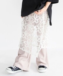 BRANSHES（ブランシェス）の「【プチレディ】レーススカート×リブパンツ（ドッキングパンツ）（その他パンツ・キッズ）」