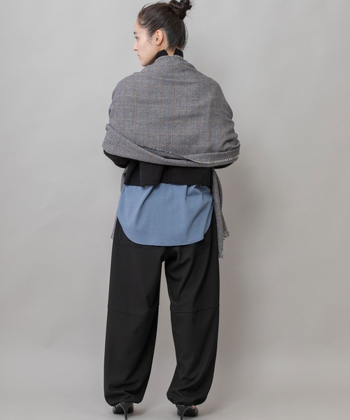 Munich（ミューニック）の「ウィンドウペンストール（ストール/ショール・レディース・カーキ/ネイビー/ベージュ・FREE）」の6枚目の写真