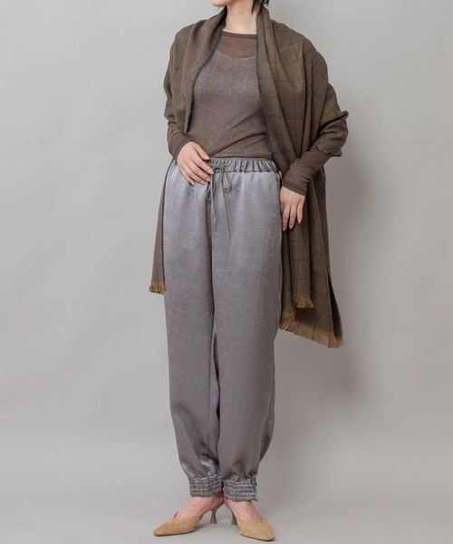 Munich（ミューニック）の「ウィンドウペンストール（ストール/ショール・レディース・カーキ/ネイビー/ベージュ・FREE）」の12枚目の写真