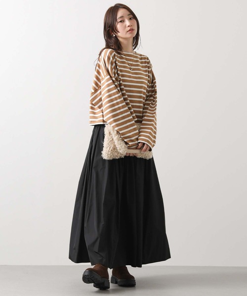 LEMINOR（ルミノール）の「ルミノアショートT（Tシャツ/カットソー・レディース・レッド/ブラウン系/ネイビー系・FREE）」の4枚目の写真