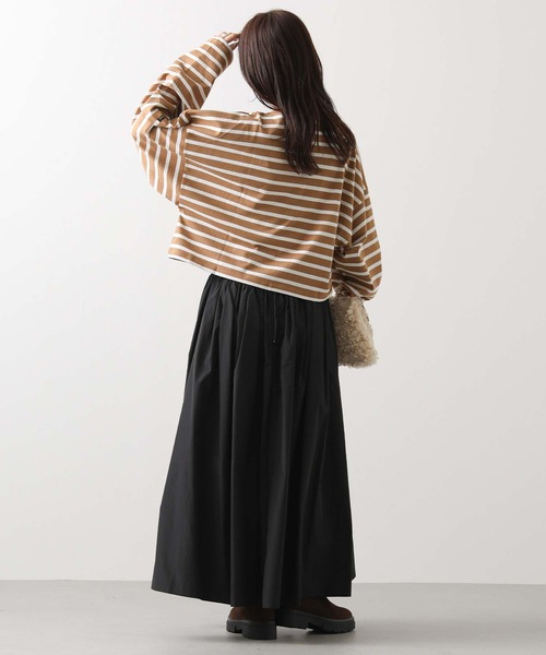 LEMINOR（ルミノール）の「ルミノアショートT（Tシャツ/カットソー・レディース・レッド/ブラウン系/ネイビー系・FREE）」の6枚目の写真