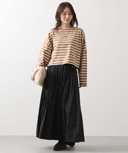 LEMINOR（ルミノール）の「ルミノアショートT（Tシャツ/カットソー・レディース・レッド/ブラウン系/ネイビー系・FREE）」の7枚目の写真