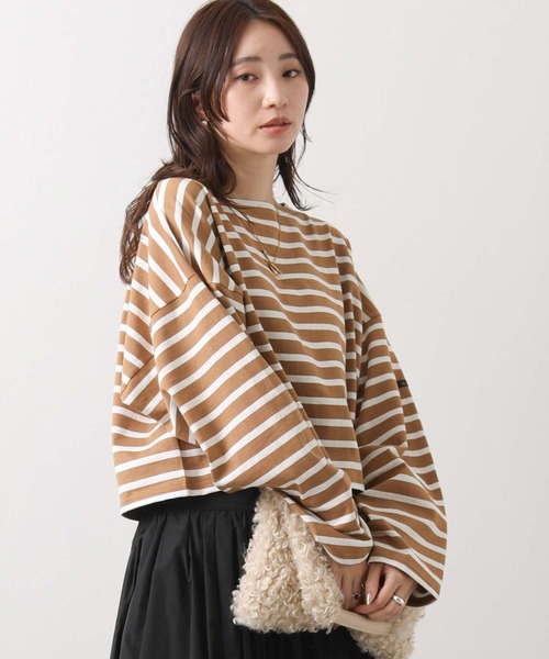 LEMINOR（ルミノール）の「ルミノアショートT（Tシャツ/カットソー・レディース・レッド/ブラウン系/ネイビー系・FREE）」の11枚目の写真