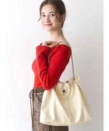 CALNAMUR | ショルダーチェーンドローストリングバッグ(ショルダーバッグ)