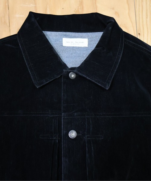 many men many mind（メニーメンメニーマインド）の「MANYMENMANYMINDS / フロッキー加工デニム/PUコーティング加工デニム/トラッカーJKT（デニムジャケット・メンズ・ブラック系その他/ブラウン/ブラック・LARGE/MEDIUM）」の7枚目の写真
