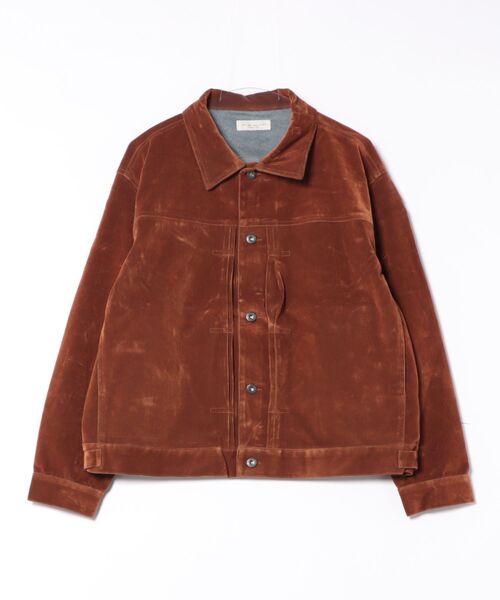 many men many mind（メニーメンメニーマインド）の「MANYMENMANYMINDS / フロッキー加工デニム/PUコーティング加工デニム/トラッカーJKT（デニムジャケット・メンズ・ブラック系その他/ブラウン/ブラック・LARGE/MEDIUM）」の13枚目の写真