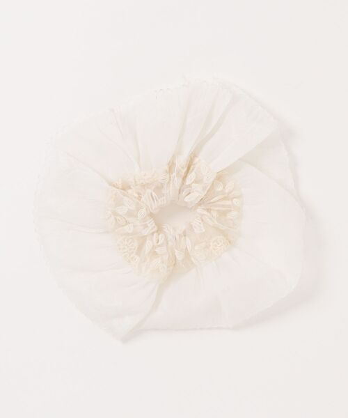 チャイハネ（チャイハネ）の「【チャイハネ】ダブルステッチシュシュ（シュシュ・レディース・ホワイト・FREE）」の2枚目の写真