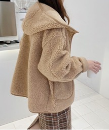 NEW GENTLEMAN（ニュージェントルマン）の「パフュート ボア フード ブルゾン/ジャケット（その他アウター）」