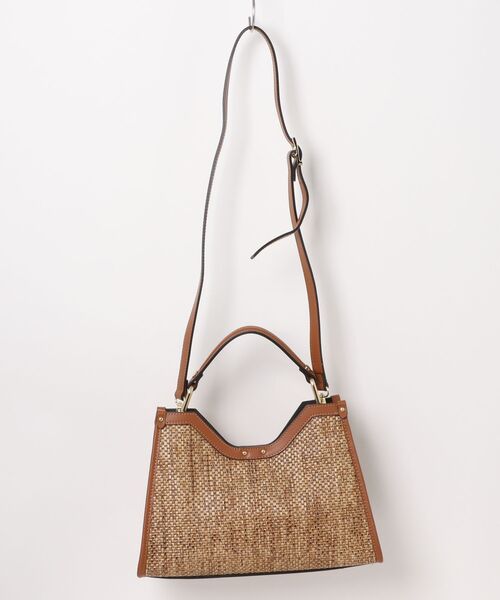 12Twelve Agenda（トゥエルブ　アジェンダ）の「ラフィアトートバッグ（ハンドバッグ・レディース・キャメル・FREE）」の2枚目の写真