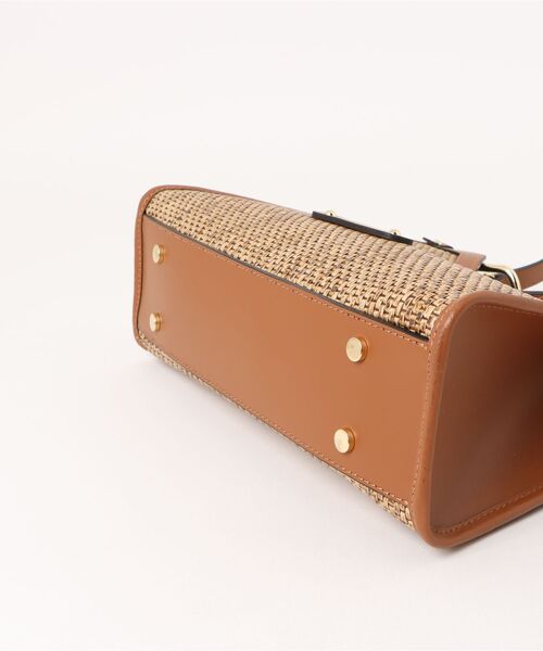 12Twelve Agenda（トゥエルブ　アジェンダ）の「ラフィアトートバッグ（ハンドバッグ・レディース・キャメル・FREE）」の3枚目の写真