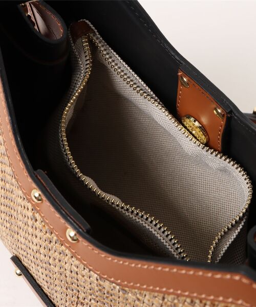 12Twelve Agenda（トゥエルブ　アジェンダ）の「ラフィアトートバッグ（ハンドバッグ・レディース・キャメル・FREE）」の4枚目の写真