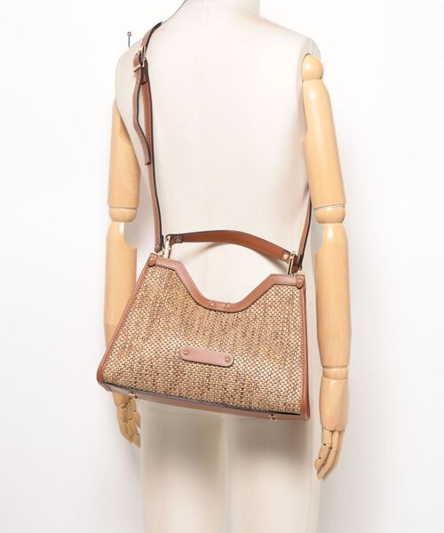 12Twelve Agenda（トゥエルブ　アジェンダ）の「ラフィアトートバッグ（ハンドバッグ・レディース・キャメル・FREE）」の6枚目の写真