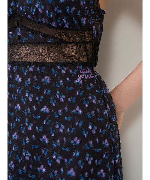 LILY BROWN(リリーブラウン)の「【LILY BROWN Lingerie×ANNA SUI】カップ付きキャミワンピース(ワンピース・レディース・ブラック/ライトブルー・S/M)」の14枚目の写真