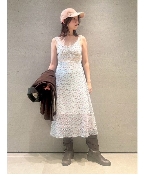 LILY BROWN ANNA SUIコラボ カップ付きキャミワンピース LILY BROWN Lingerie×ANNA SUI】カップ付きキャミワンピース