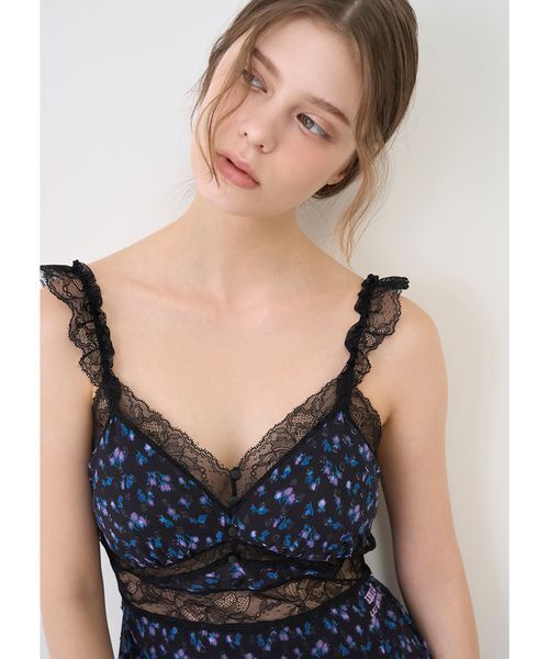 LILY BROWN Lingerie×ANNA SUI】カップ付きキャミワンピース